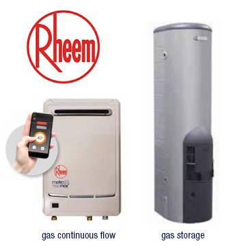 Gas continuous flow and gas storage hot water systems